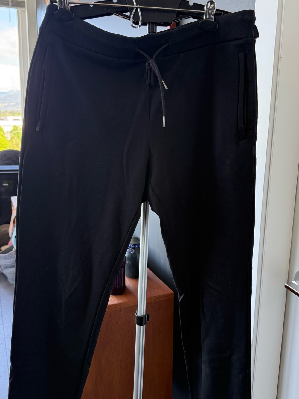 Theory Black Drawstring Slim Joggers